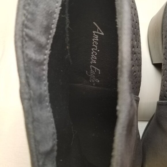 American Eagle Gray Womens 8 Block 3" Heel Ankle Boots - Picture 9 of 12